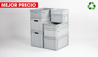 Cajas apilables sostenibles E-line