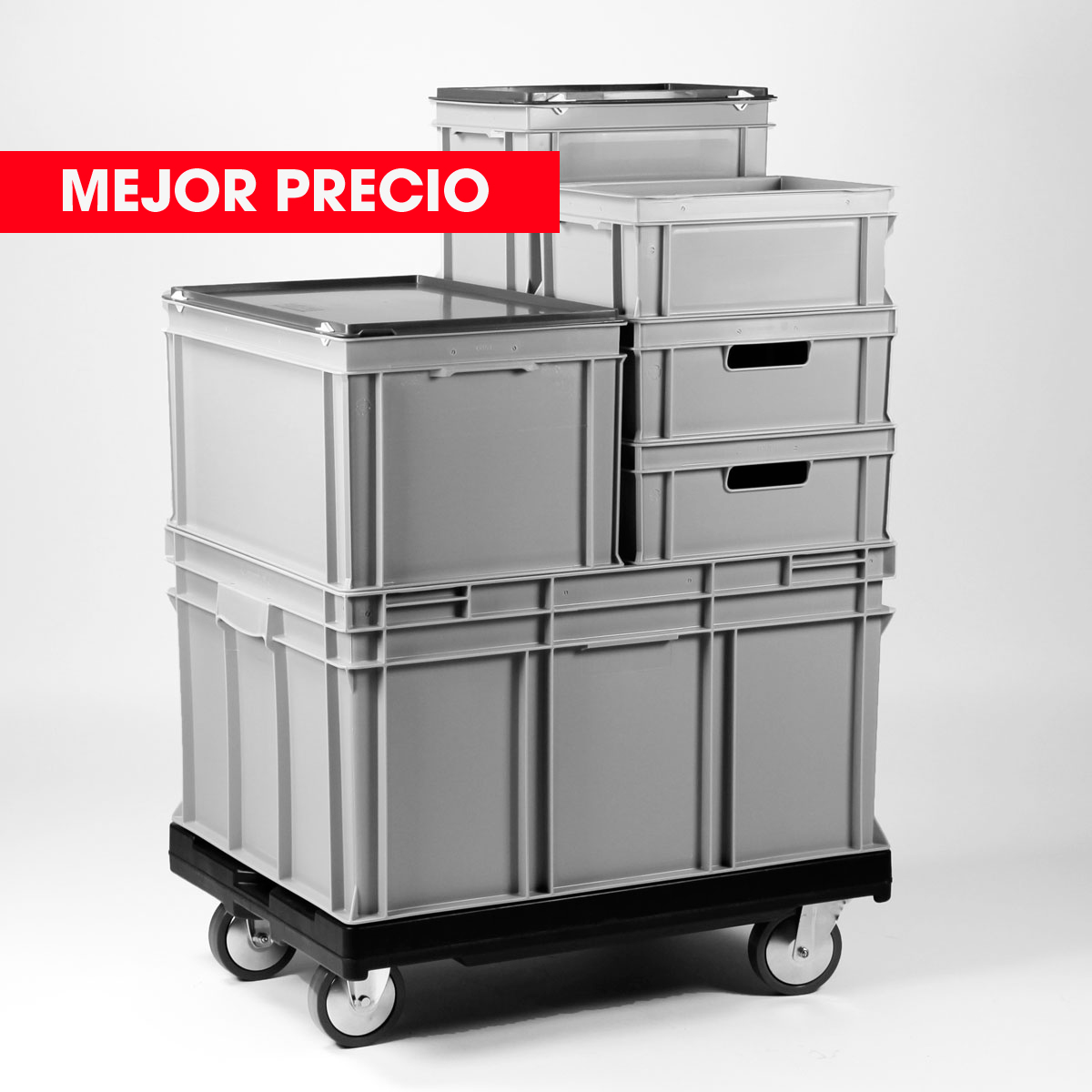 Cajas de almacenaje apilables 6 uds plástico 5 L