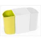Cubo de plástico en media luna 6,2 L amarillo