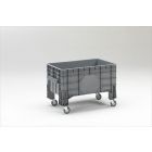 Caja de gran volumen c 4 ruedas 1040x640x670 mm, 200 L, gris