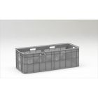 Caja apilable 1170x465x370 mm, 180 L,  gris claro