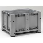 Caja-palet 610 L, 1200x1000x760 mm, 4 apoyos, gris