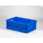 Caja plegable 600x400x220 mm, 44 L com 2 asas abiertas azul