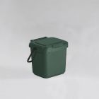 Cubo de basura, 250x205x205mm, 5 Litros, con mango de plástico, verde