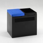 Módulo OFFICE 400x300x350 para papel y otros residuos, negro/azul