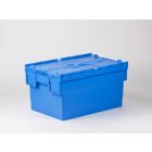 Caja distribución apilable 55 L 600x400x320 mm azul c tapa azul