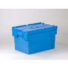 Caja distribución apilable 63 L 600x400x365 mm azul c tapa azul