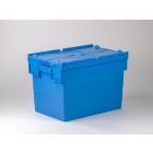 Caja distribución apilable 72 L 600x400x416 mm azul c tapa azul