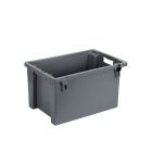 Caja apilable 600x400x300 mm 50 L cerrada gris