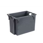 Caja apilable 600x400x400 mm 65 L cerrada gris