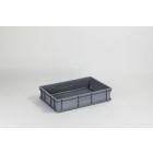 Caja apilable Classic, 600x400x130 mm, 26 L, gris, asas abiertas