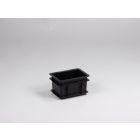 Caja apilable 2 L, 200x150x117 mm, ESD, negro