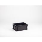 Caja apilable 15 L, 400x300x170 mm, ESD, negro