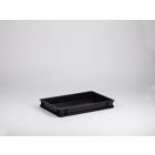 Caja apilable 14 L, 600x400x75 mm, ESD, negro