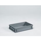Caja E-line Normbox apilable 20L, 600x400x120 mm, gris Virgin PP