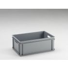 Caja E-line Normbox apilable 40L, 600x400x220 mm, gris Virgin PP