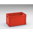 Caja apilable Normbox 60L, 600x400x325 mm, rojo Virgin PP