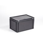 Caja E-line 60 L con tapa negro, ESD