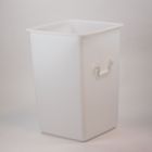 Caja higiénica gran volumen, 125 L 500x500 mm con 2 asas blanco