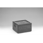 Caja isotérmica em EPP, 390x330x230 mm, 15 L, c tapa, gris oscuro
