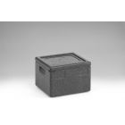 Caja isotérmica em EPP, 390x330x280 mm, 19 L, c tapa, gris oscuro