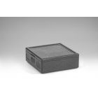 Caja isotérmica em EPP, 480x480x165 mm, 26 L, c tapa, gris oscuro