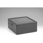 Caja isotérmica em EPP, 595x595x280 mm, 62 L, c tapa, negro