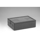 Caja isotérmica em EPP, 685x485x220 mm, 42 L, c tapa, gris oscuro