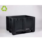 Caja-palet 610 L Reciclada, 1200x1000x760 mm, 3 patines reciclado