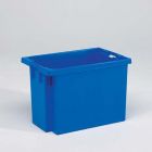 Caja apilable/encajable 600x400x400 mm cerrada azul