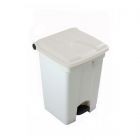 Contenedor com pedal 45 L 400x400x600 blanco c tapa blanco