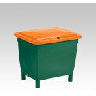Caja plástica para almacenar sal/areia 790x605x685, 210L verde/naranja