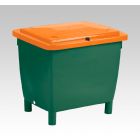 Caja plástica almacenar sal/areia 945x725x830mm 400L verde/naranja