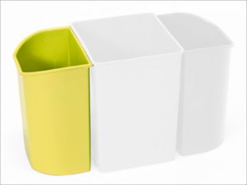 Cubo de plástico en media luna 6,2 L amarillo