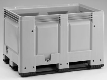 Caja-palet 535L 1200x800x790 mm con 3 patines gris