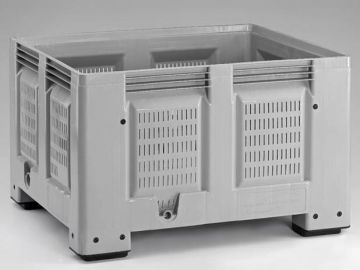 Caja-palet 1200x1000x760 mm, 4 apoyos, perfurada