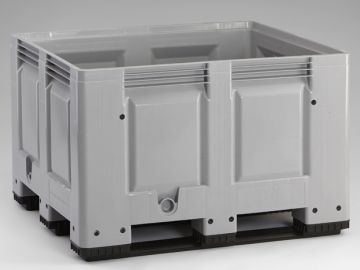 Caja-palet 1200x1000x790 mm, 3 patines, cerrada