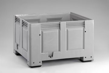 Caja-palet con 4 apoyos, 1200x1000x760, 670 L, cerrada