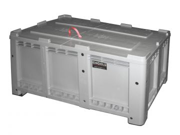 Caja-palet 825 L, 1680x1000x820 mm, cinza