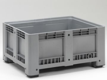 Caja-palet  4 apoyos 1200x1000x580 mm 430 L cerrada gris