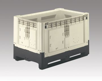 Caja-palet plegable, 515 L 1200x800x805 mm con 2 patines