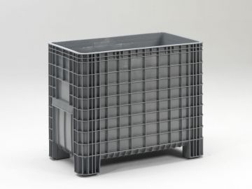Caja de gran volumen c4 apoyos, 1030x600x840 mm, 400 L, gris claro