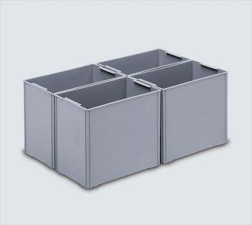 Caja alveolo 277x177x230 mm (alta)para 1/4 de caja 600x400 mm gris