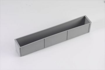 Caja alveolo 555x89x99 mm para 1/4 de caja 600x400 mm gris claro