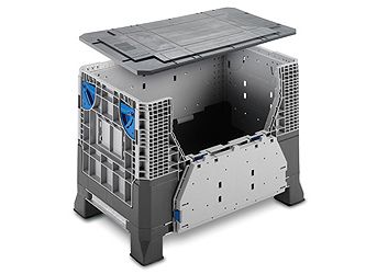 Foldable KLAPA pallet box, 263 l. 1000x600x700 mm