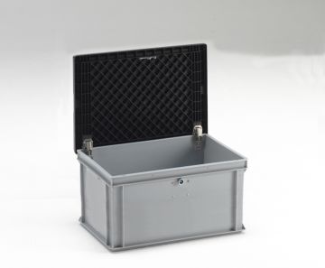 Caja homologación UN 60 L 600x400x335 mm tapa c bisagras y cierre