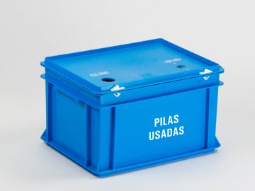 Caja para pilas 20 l., dos agujeros, Español