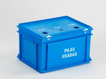 Caja para pilas 20 l., tres agujeros, Español