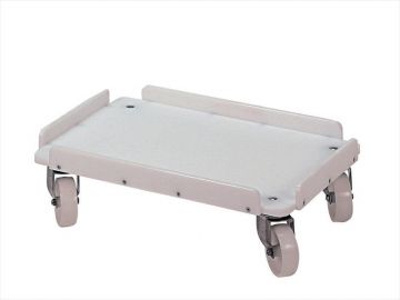 Plataforma rodante 600x400 mm blanco c ruedas giratórias galvanizadas c freno