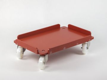 Plataforma rodante 600x400mm con ruedas giratórias galvanizadas, marron